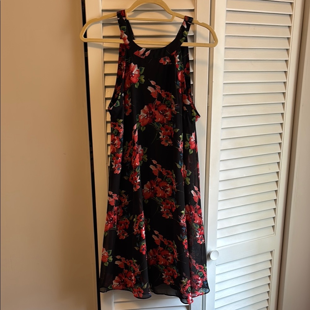 Betsey Johnson Black and Red High Neck Sundress